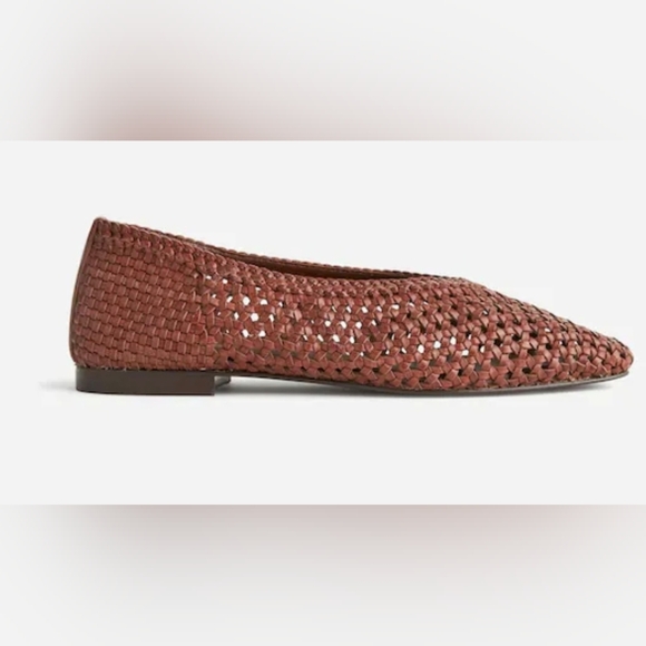 🍁 Madewell Mylie Woven Leather Ballet Flat Size 9 - Picture 2 of 4